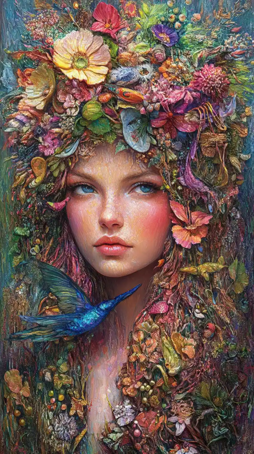 Surreal corrugated paper artwork in fine art illustration
