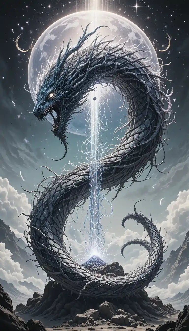 Ouroboros coiled as a singular point in cosmic void