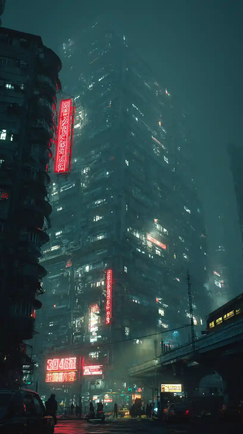 Schiavi cyberpunk in una oscura città industriale sci‑fi