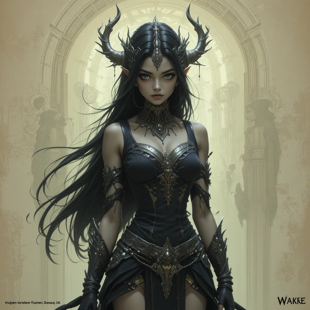 Ghost princess from a mystical Wakfu inspired fantasy realm