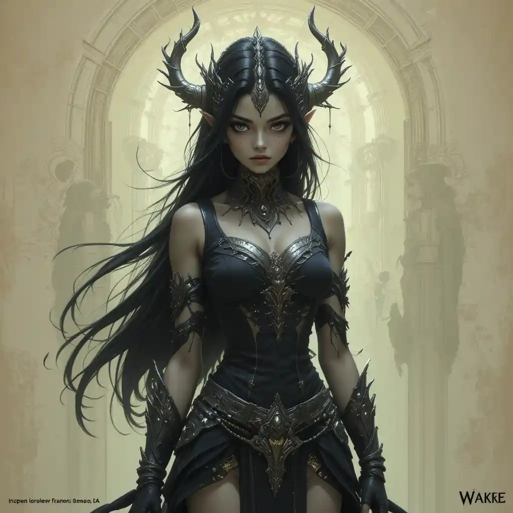 Ghost princess from a mystical Wakfu inspired fantasy realm