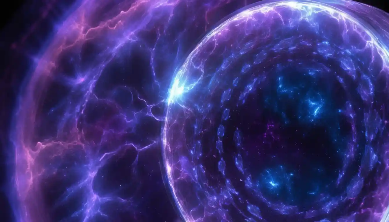 Scudo di Energia al Plasma Luminoso con Pattern di Luce Esagonali