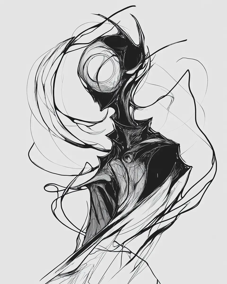 Graffiti character concept sketch for streetwear brand