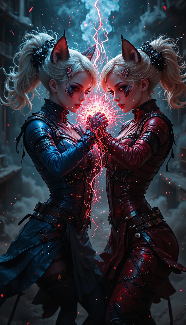 Assassinas catgirl se enfrentam em uma batalha sombria no submundo