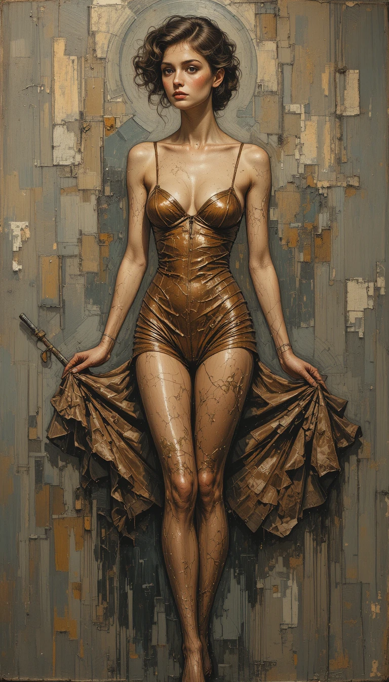 Figure semi astratte in un dipinto nostalgico ispirato alla Belle Époque
