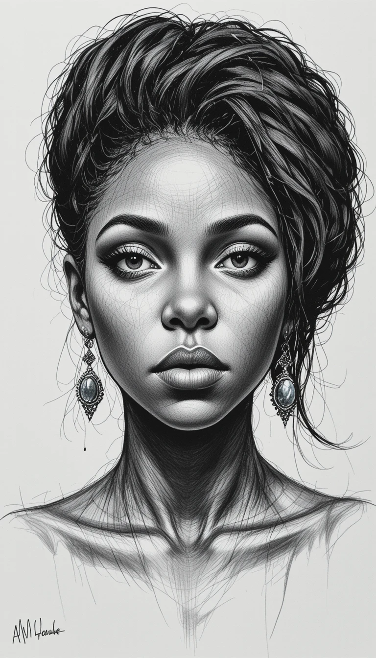 Portrait dramatique en clair-obscur d’une femme noire avec dreadlocks