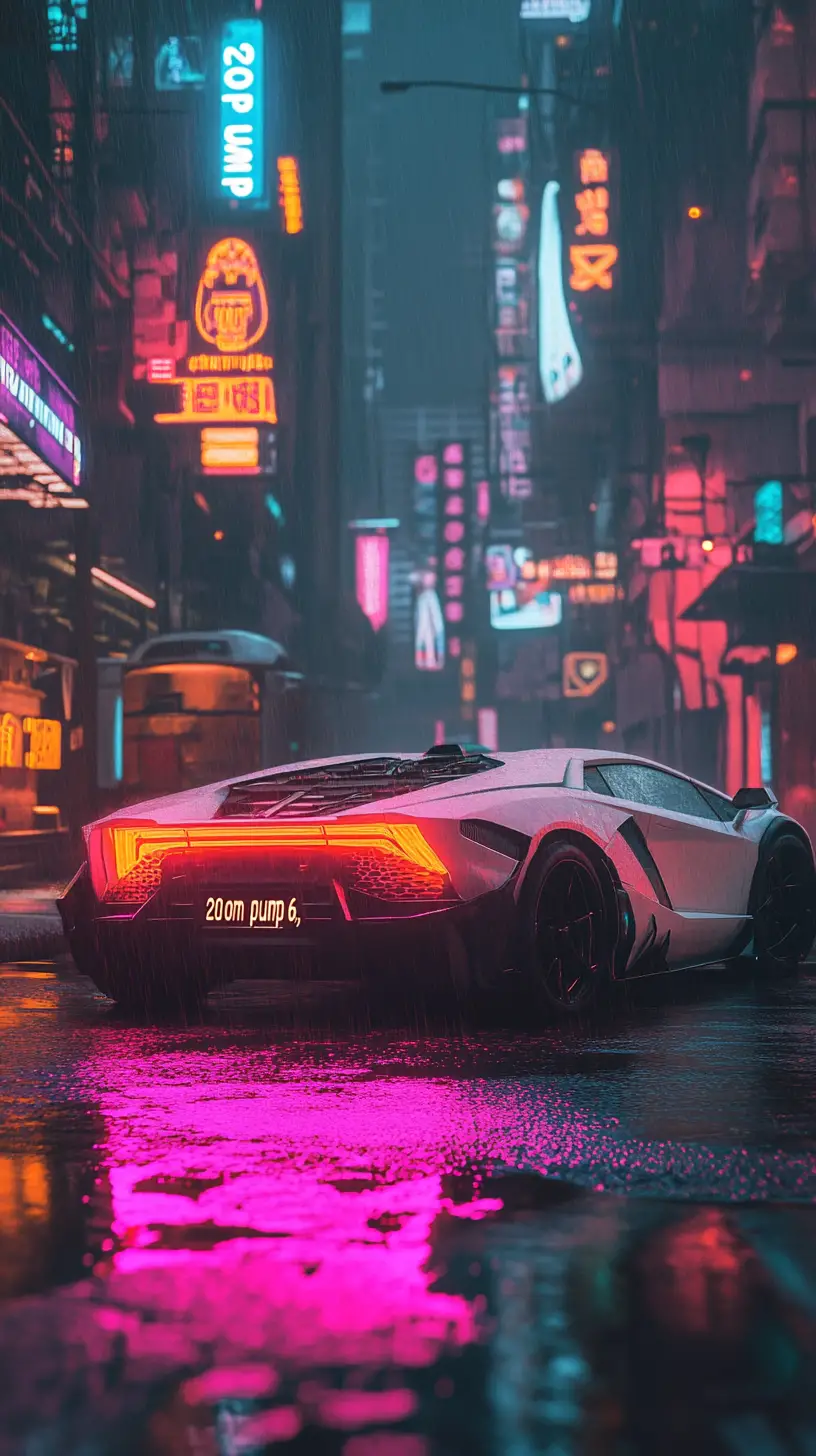 Man at a gas station stepping from a luxury car