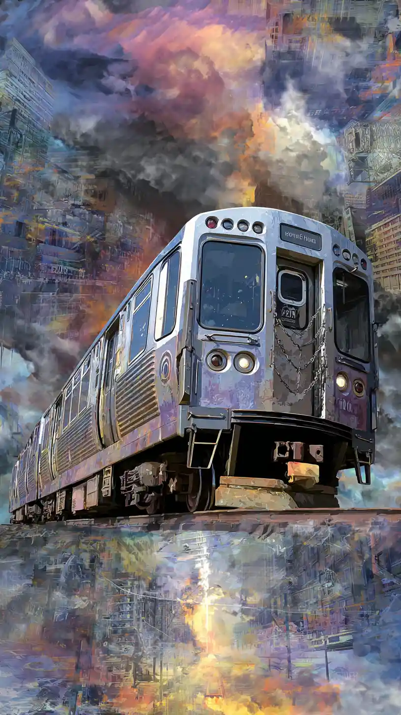 Surreal Trains Leaping From The Tracks In Urban Chaos