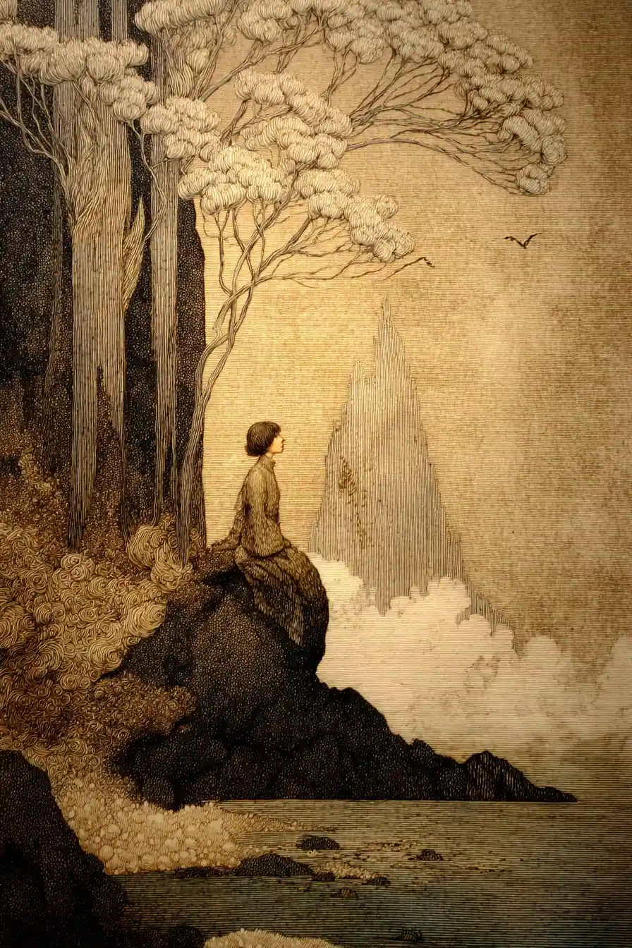 Sadness In A Surreal Landscape Of Quiet Beauty