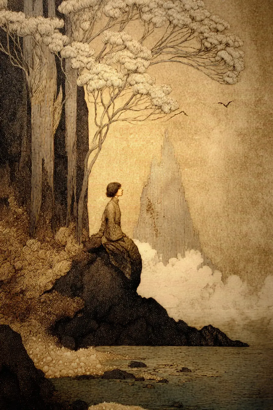 Sadness In A Surreal Landscape Of Quiet Beauty