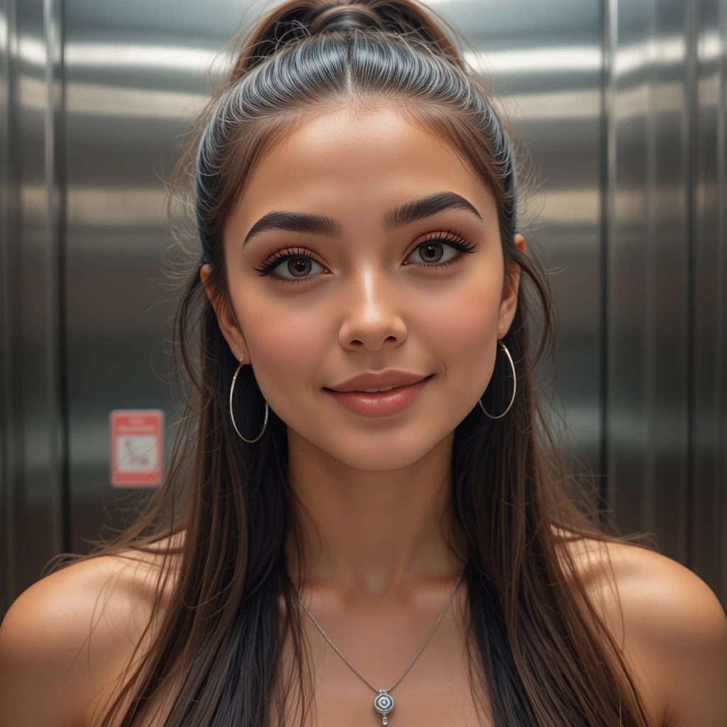 Smiling young woman in close up portrait with soft light