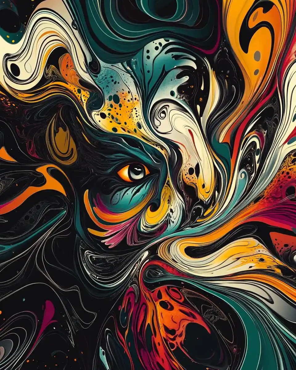 Abstract digital illustration expressing deep soulful creativity