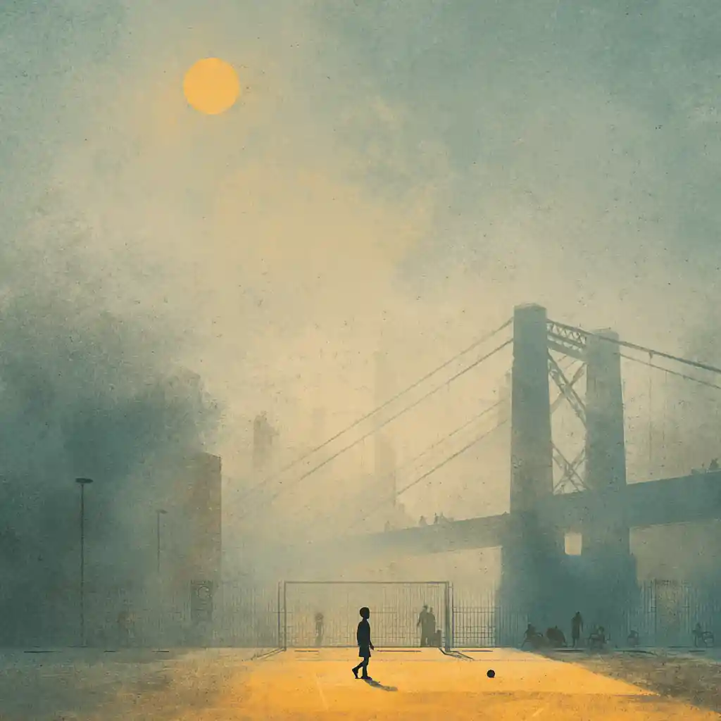 Surreal Manchester United Logo Wandering In Colorful Mist