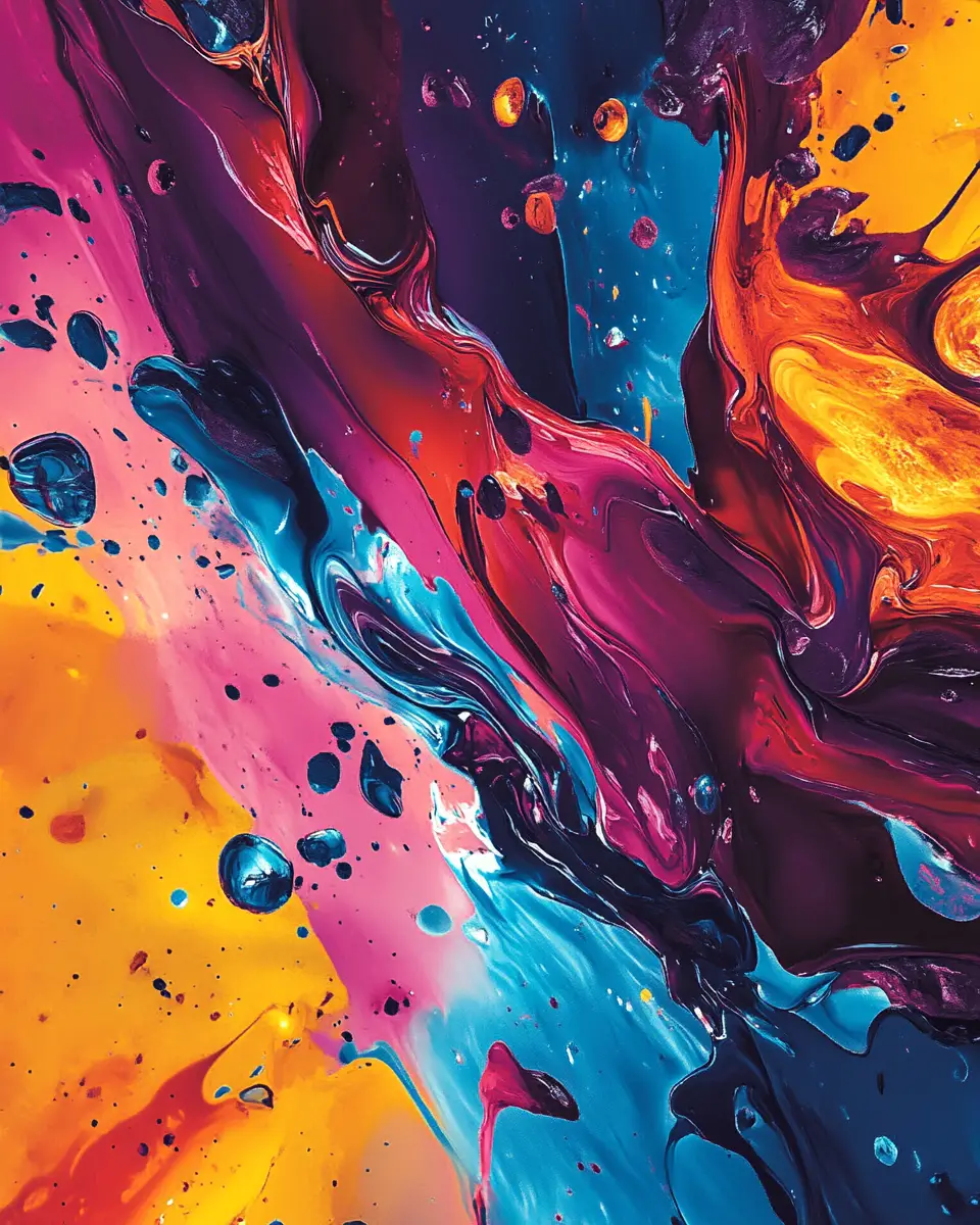 Abstract digital illustration of vibrant romantic sound