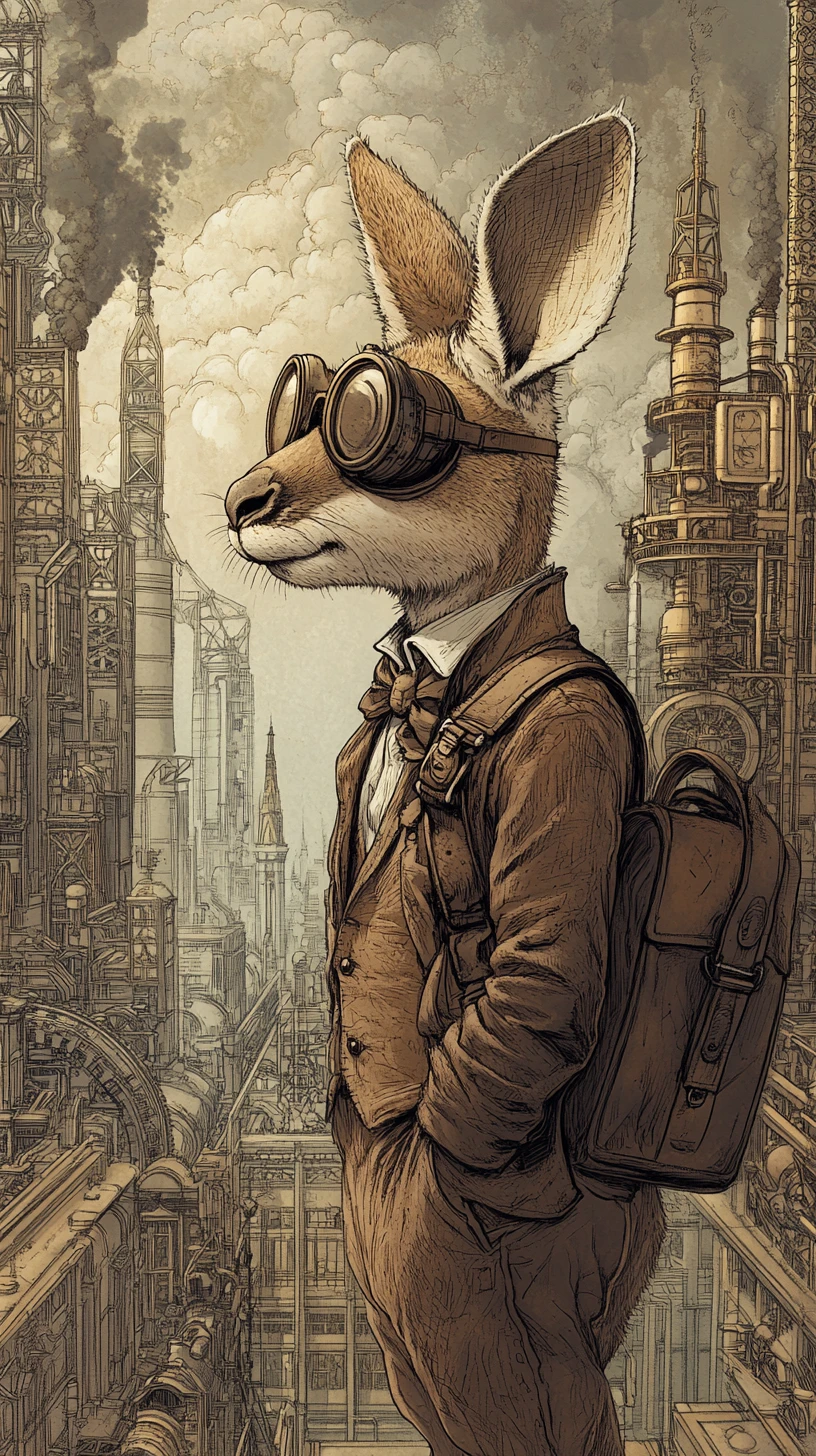 Steampunk Kangaroo Exploring A Victorian Industrial City