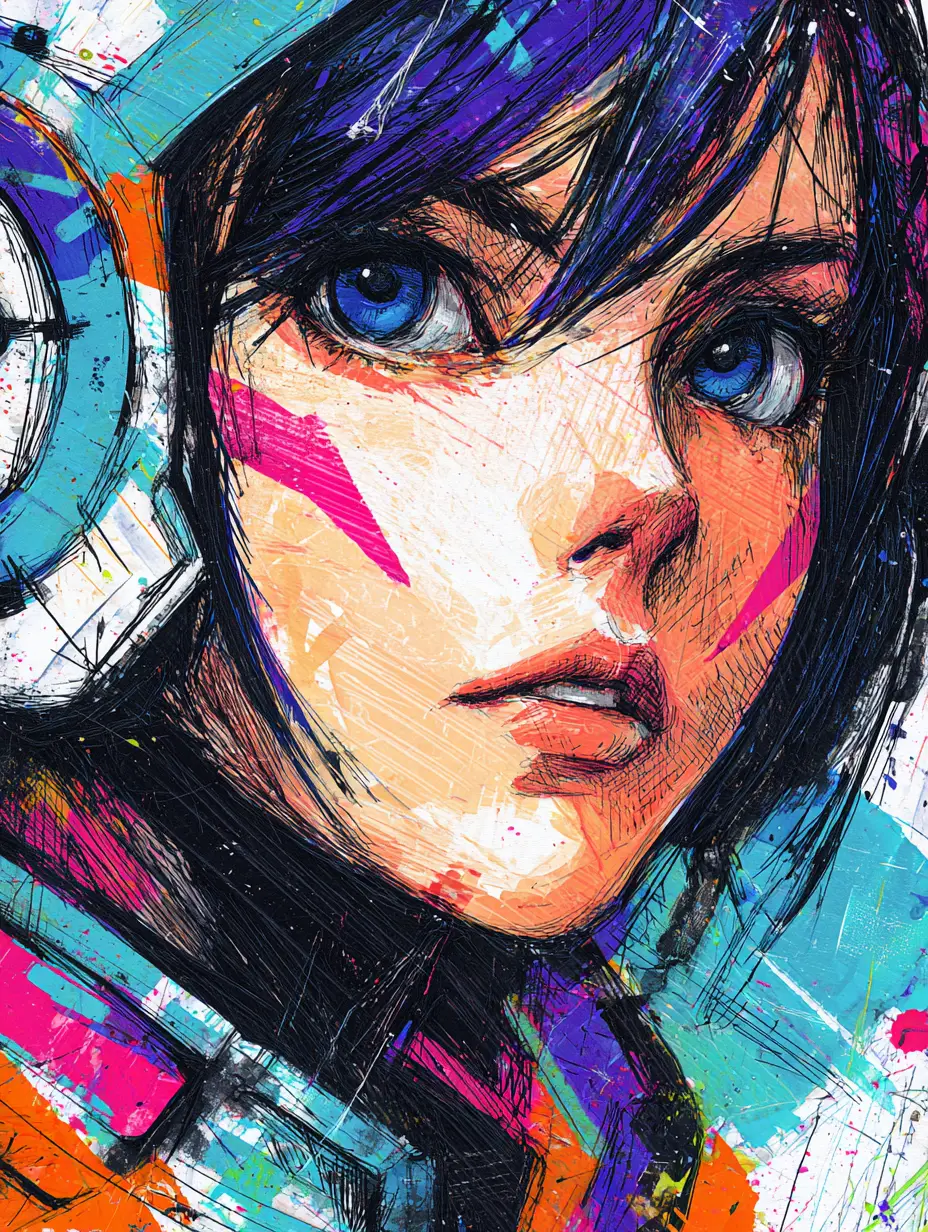 Sci fi anime romance with android girl and human girl