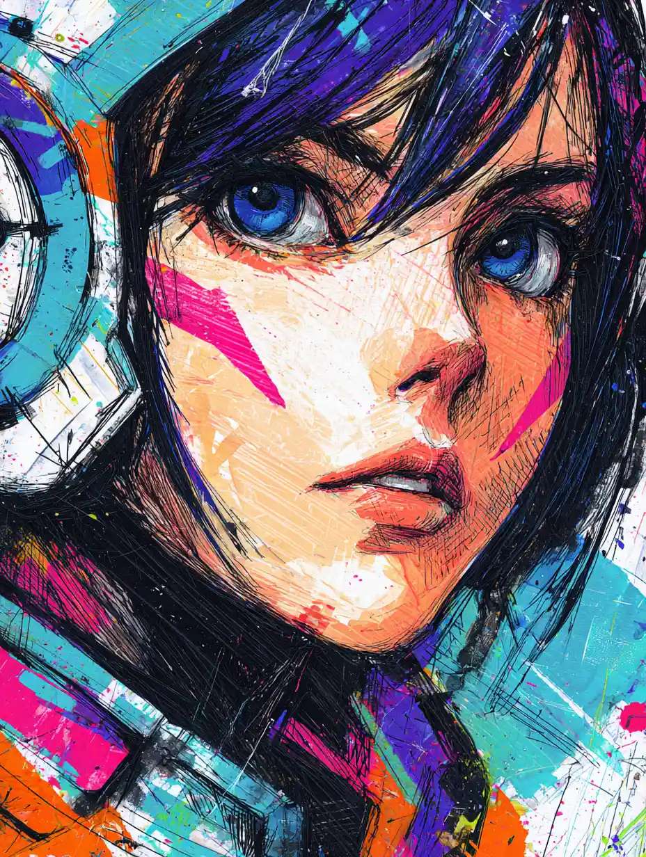 Sci fi anime romance with android girl and human girl