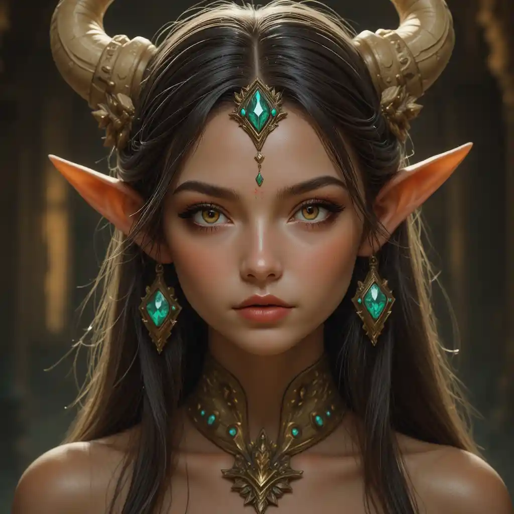 Young fantasy warrior girl in a Wakfu inspired world