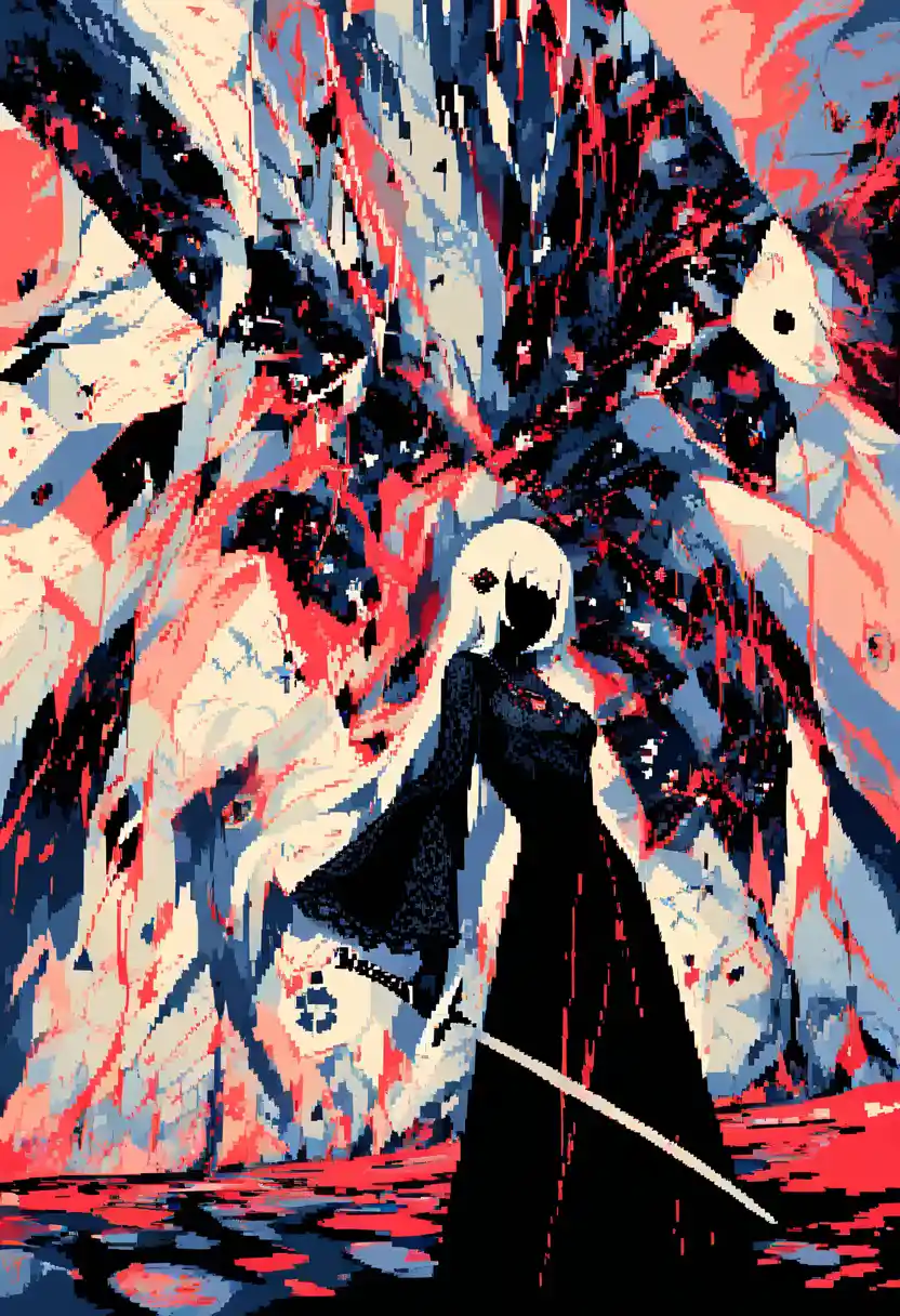 Melancholic Gothic Lady At The Edge Of A Dying World