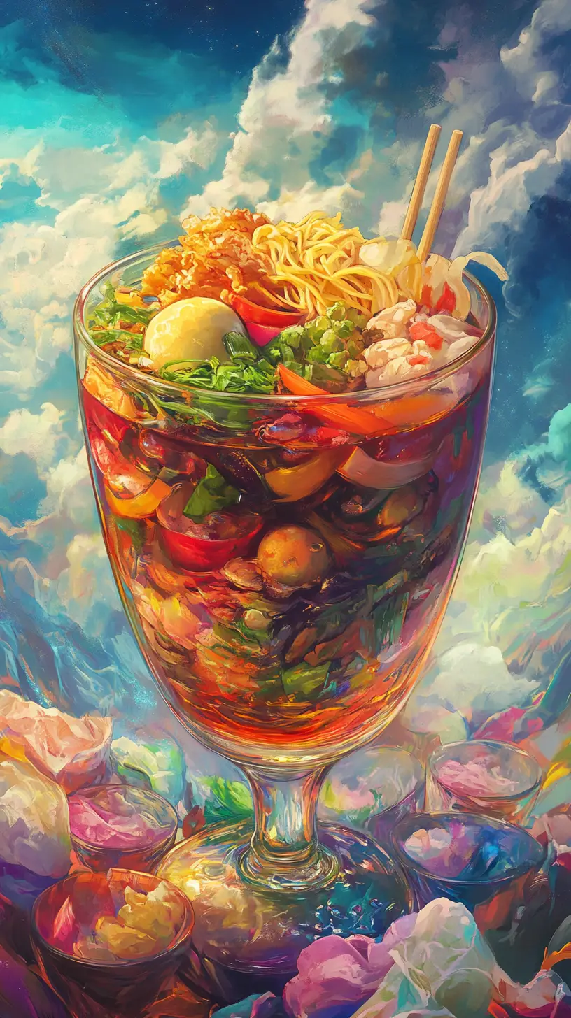 Bibimbap coreano servito con una bottiglia di soju