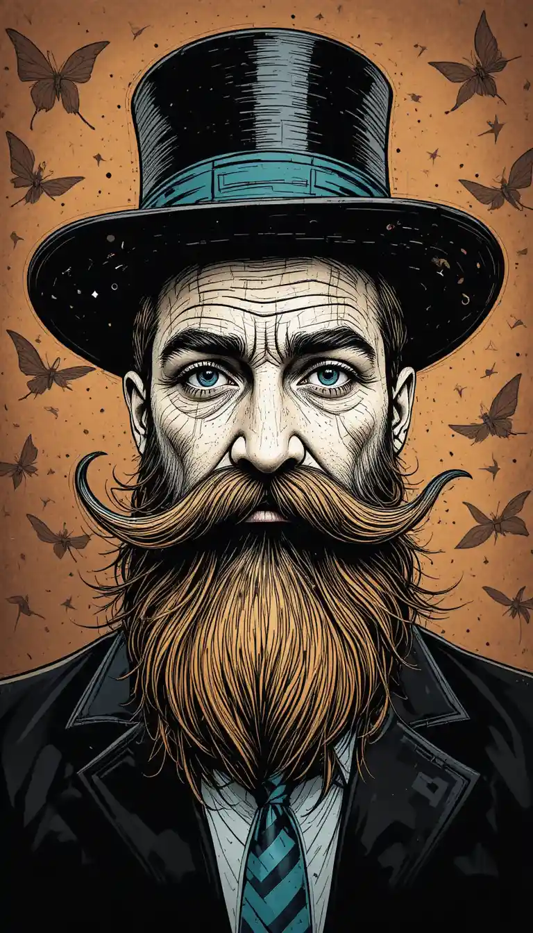 Close up portraits of men with exotic mustaches