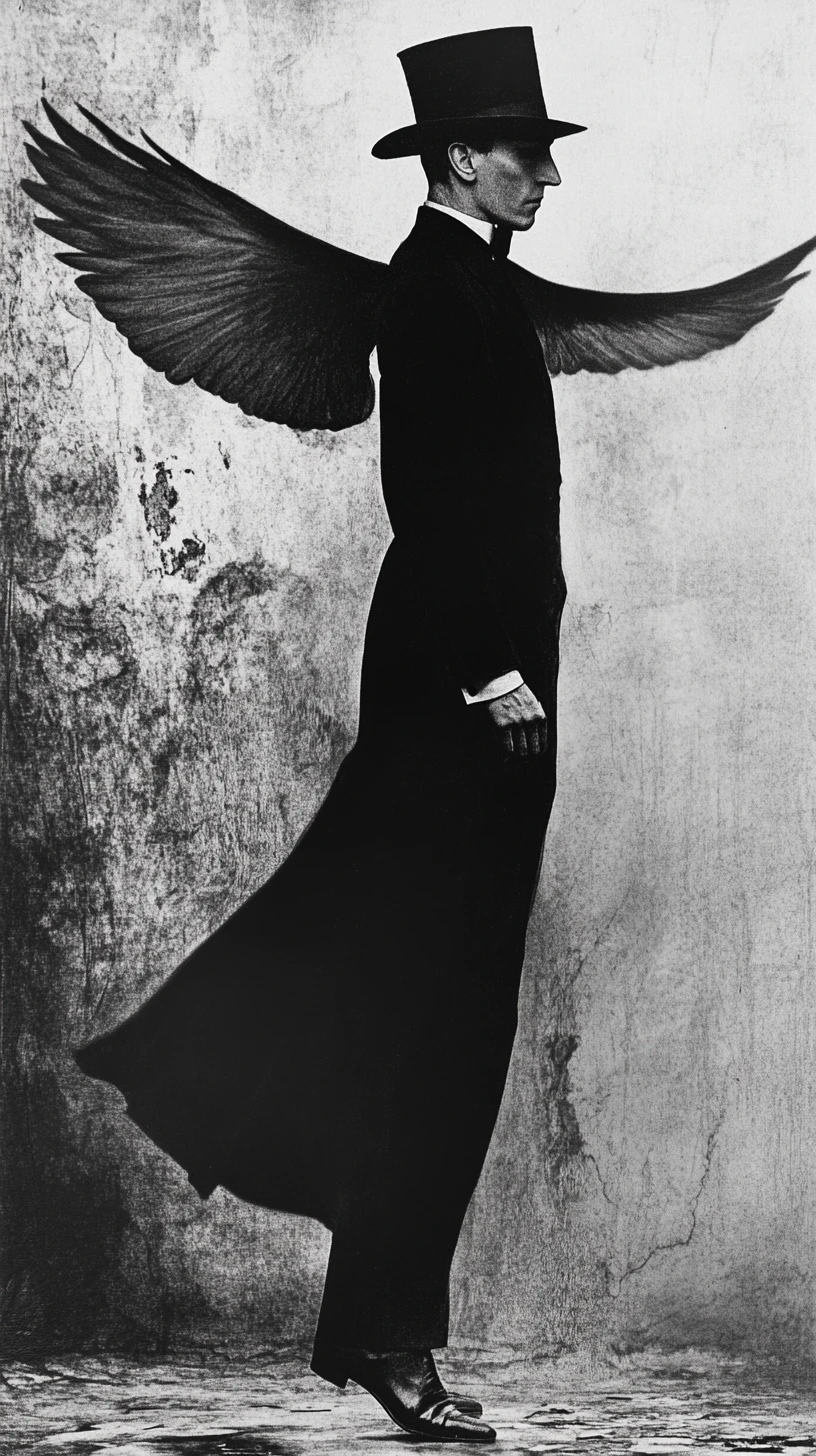 Single worn shoe styled like airplane wings in flight