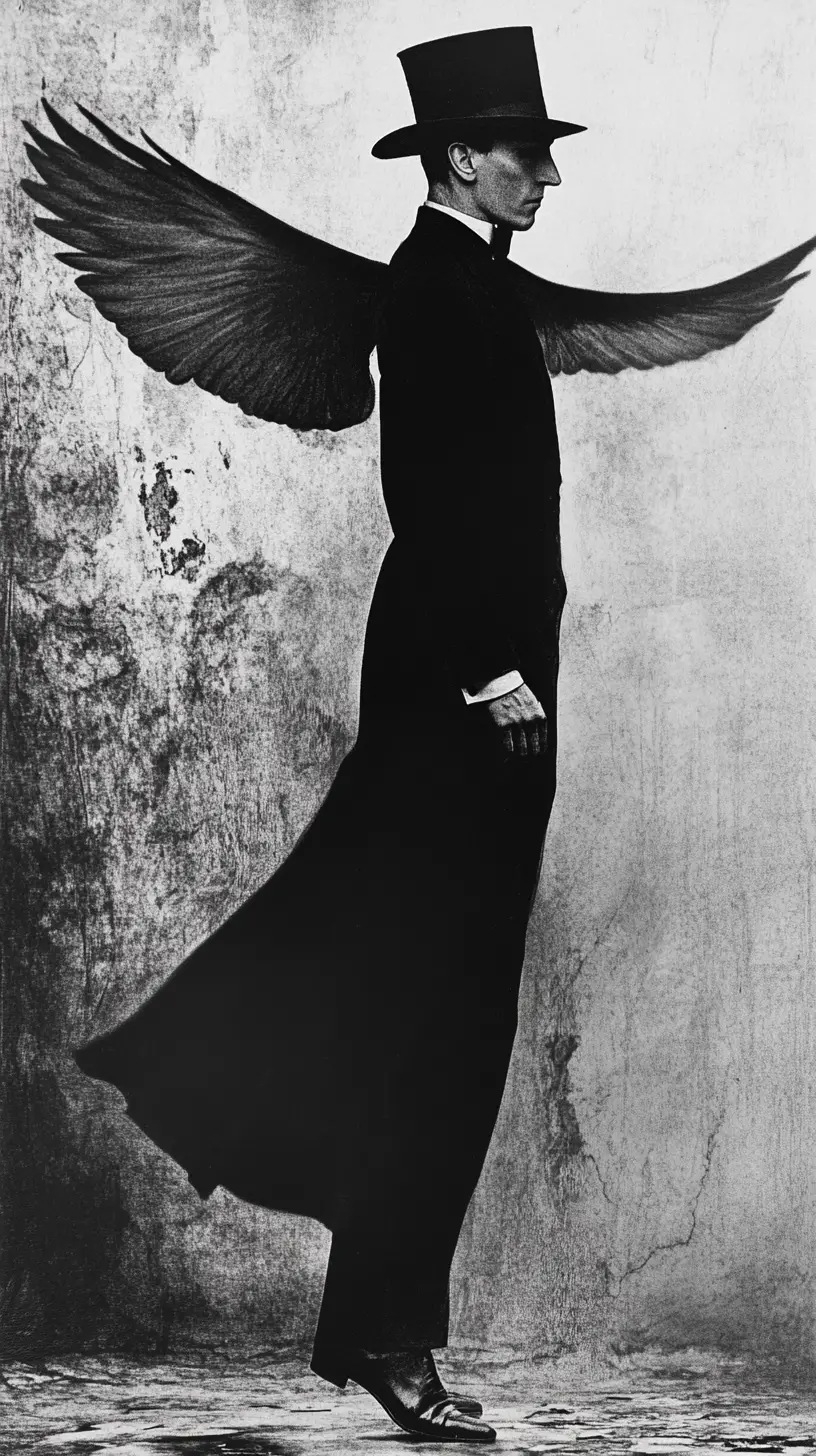 Single worn shoe styled like airplane wings in flight