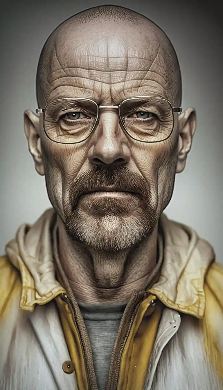 Bald man in glasses wearing a vivid yellow jacket