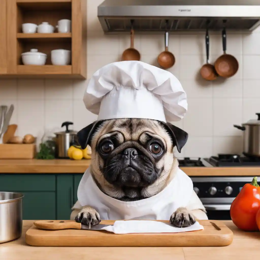 Allegro carlino chef in una cucina accogliente mentre indossa l’abito da cuoco