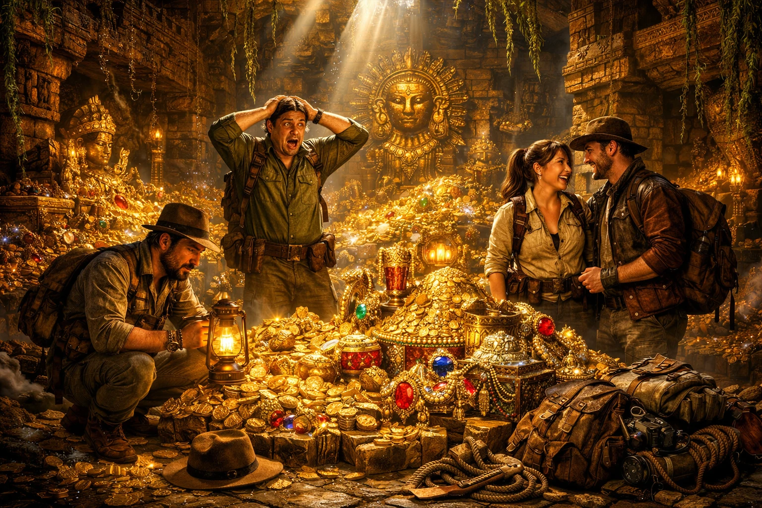 Adventurers Discover Treasure In An Ancient Inca Temple Chamber