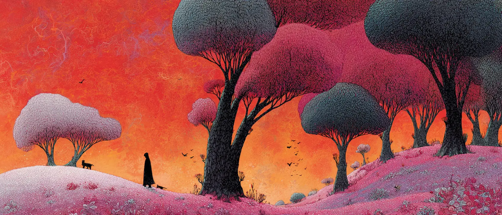 Joyful inner heartscape in a surreal dreamlike landscape