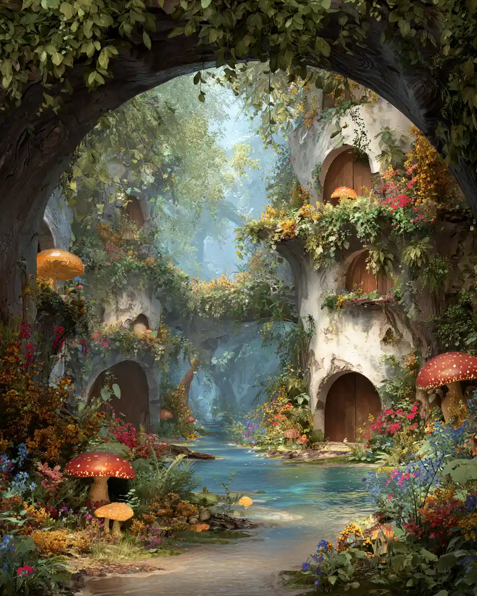 Enchanted Forest Doorways In Radiant Natural Light
