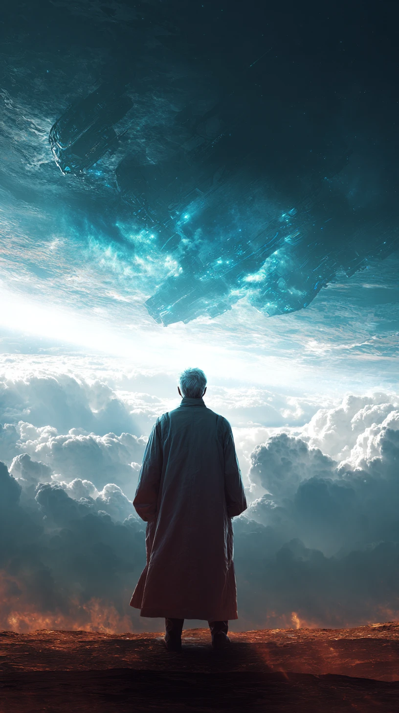 Oscure sommi sacerdotesse futuristiche in un rituale sci-fi