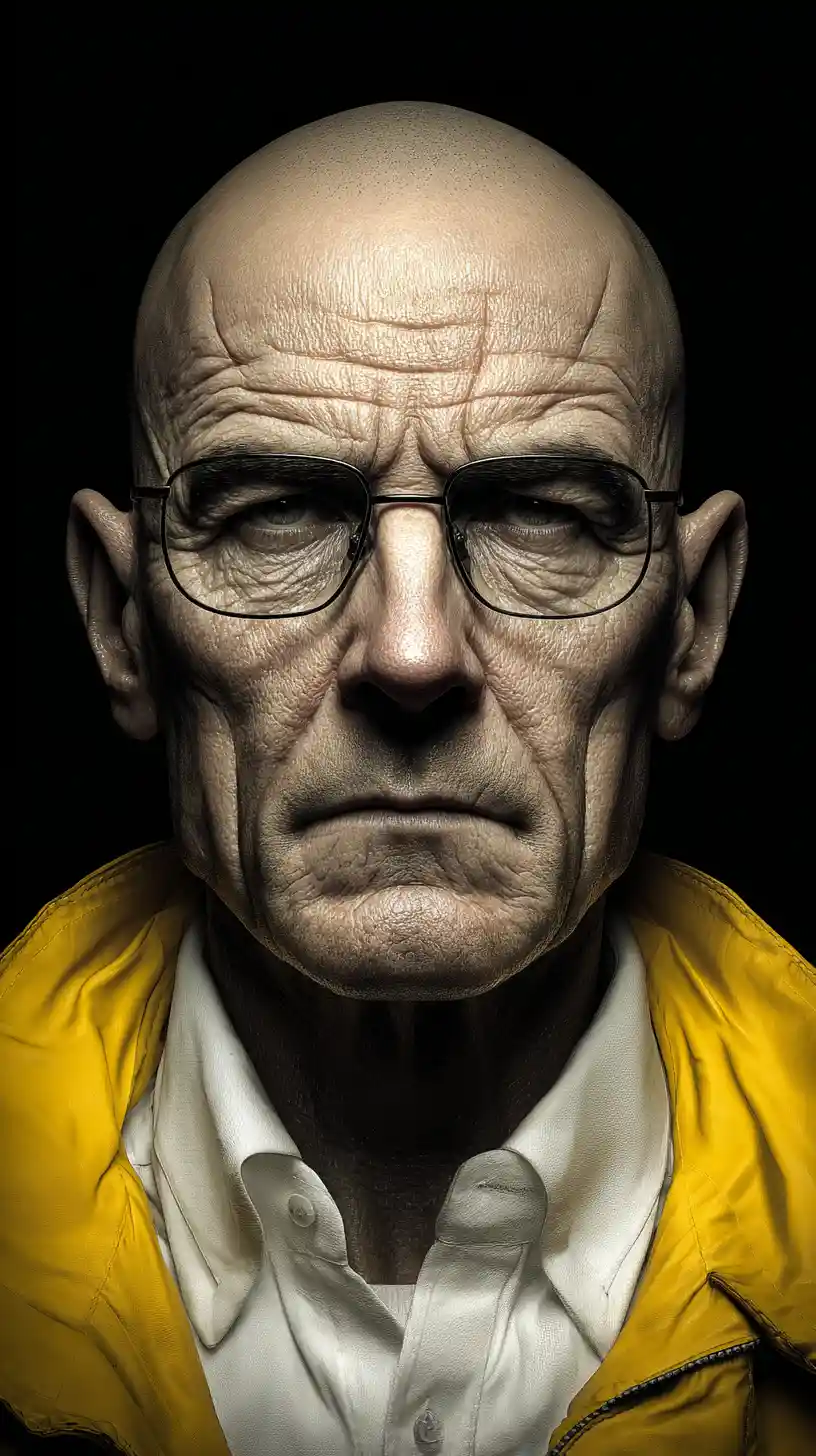 Bald man in glasses wearing a vivid yellow jacket