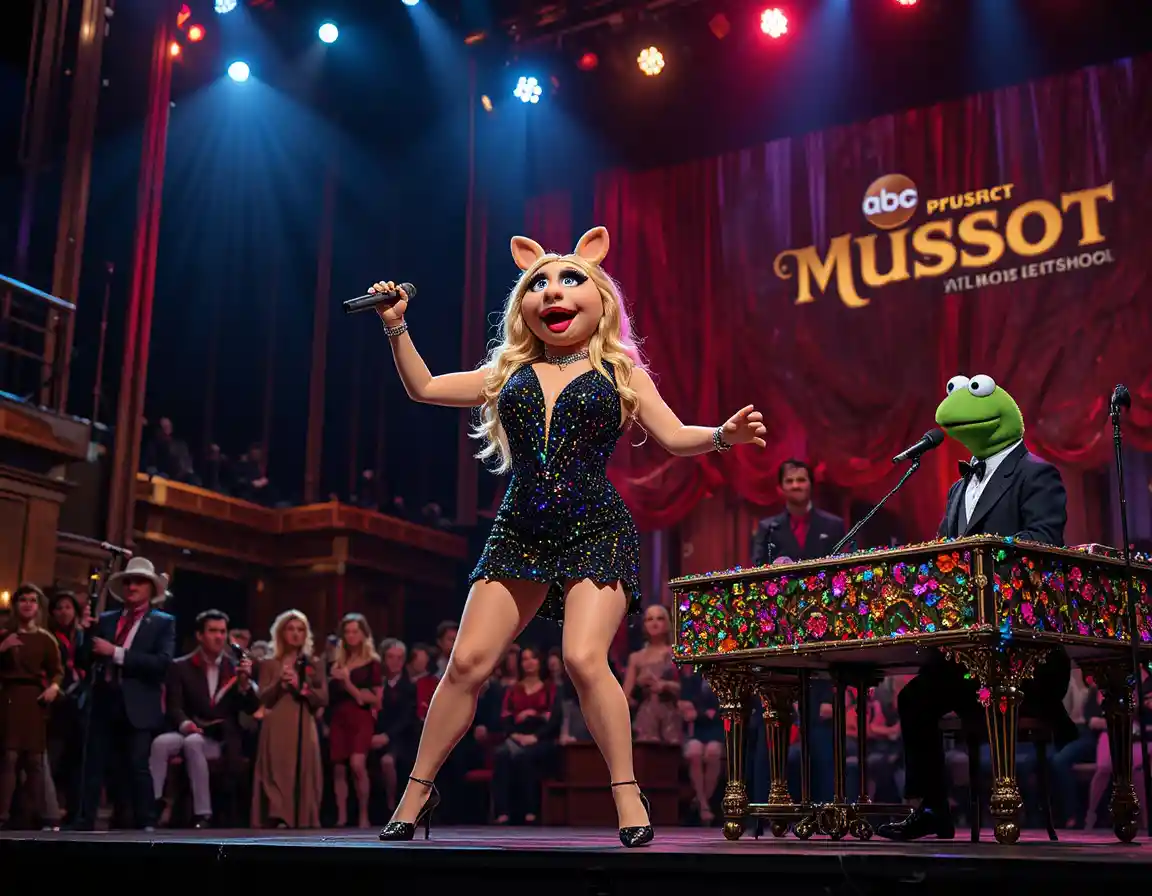 Miss Piggy führt ein glamouröses Muppet-Musical auf der TV-Bühne an