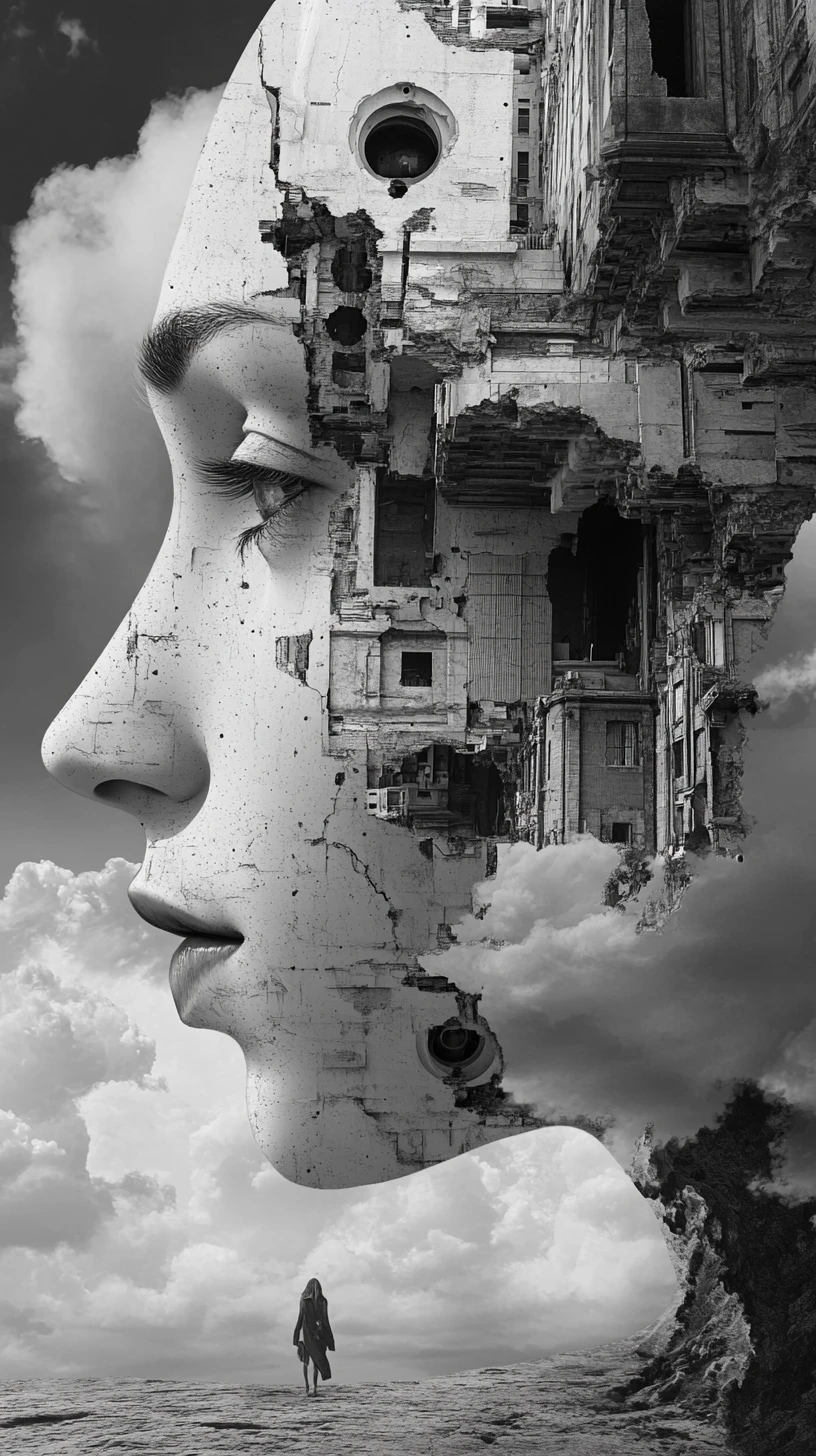 Bold conceptual text art about confidence and opposition