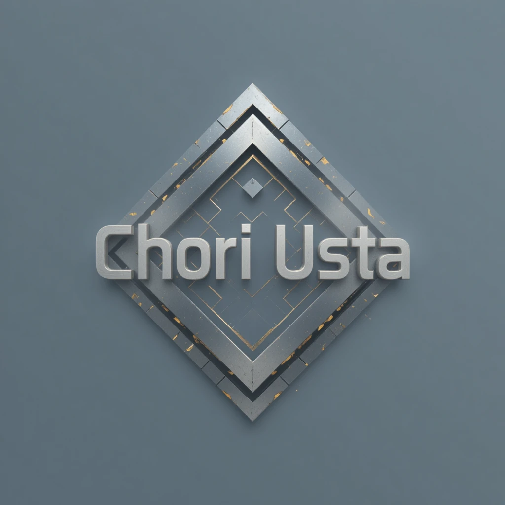 Chori Usta 브랜드를 위한 모던 메탈릭 로고 디자인