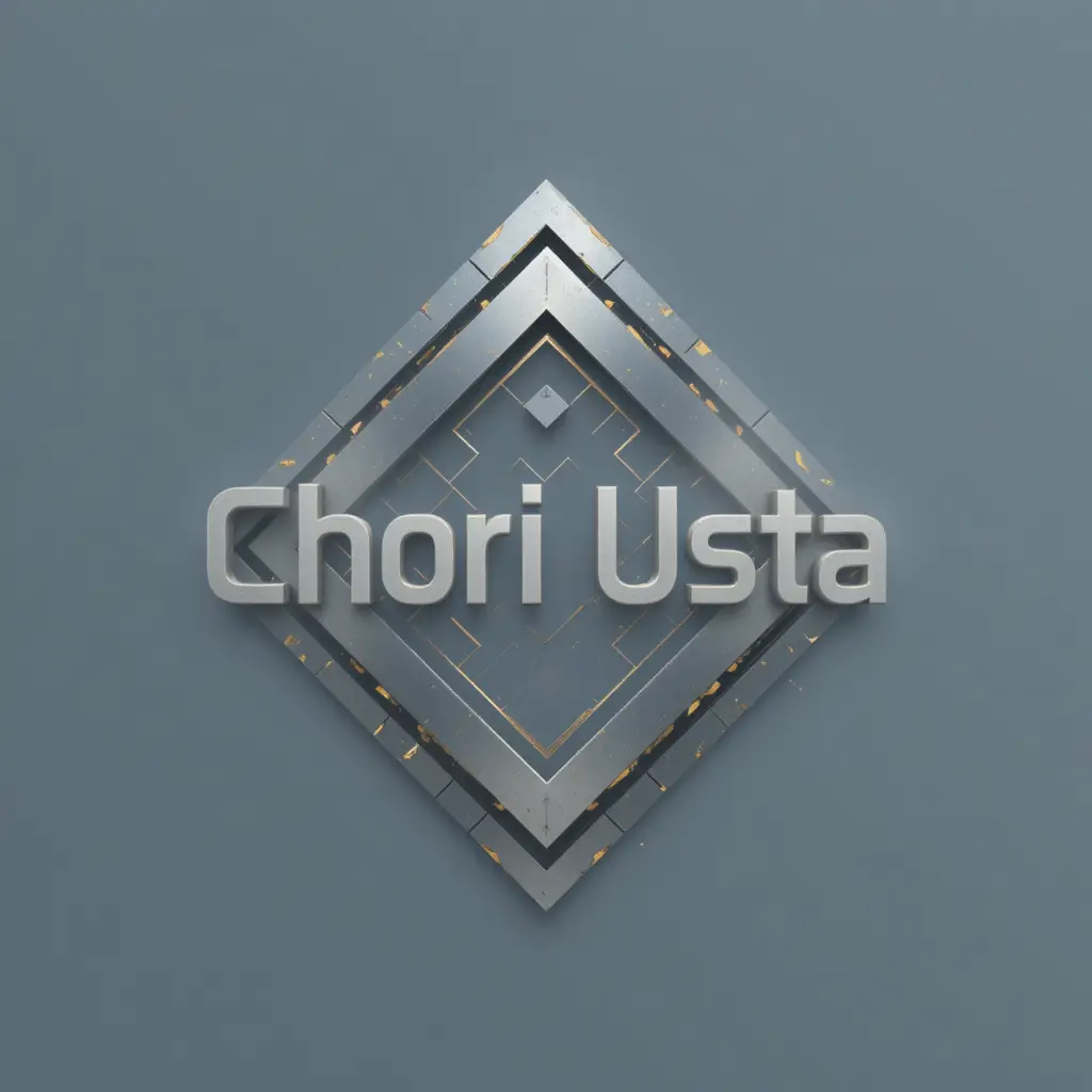 Modern metallic logo design for the brand Chori Usta