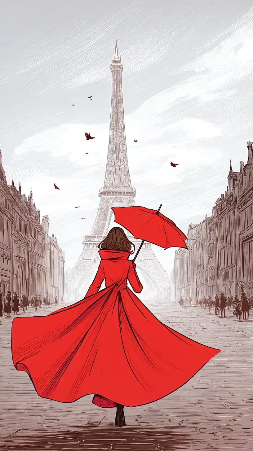 Young girl walking alone down a mysterious city street