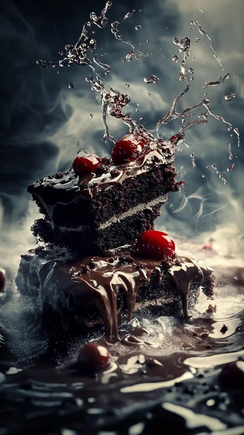 Chocolate cake served as a cozy winter comfort dessert