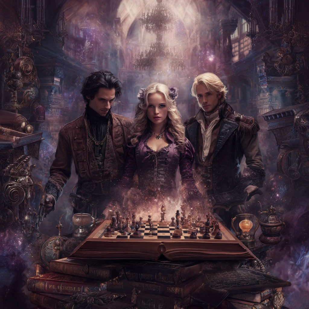 Adventurers Confront Floating Chessboard In Magic Tower Room