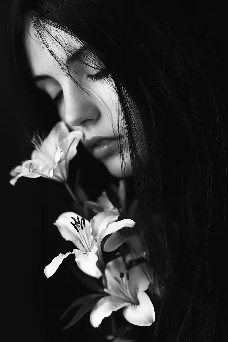 Woman cherished as a distant lily and unreachable star