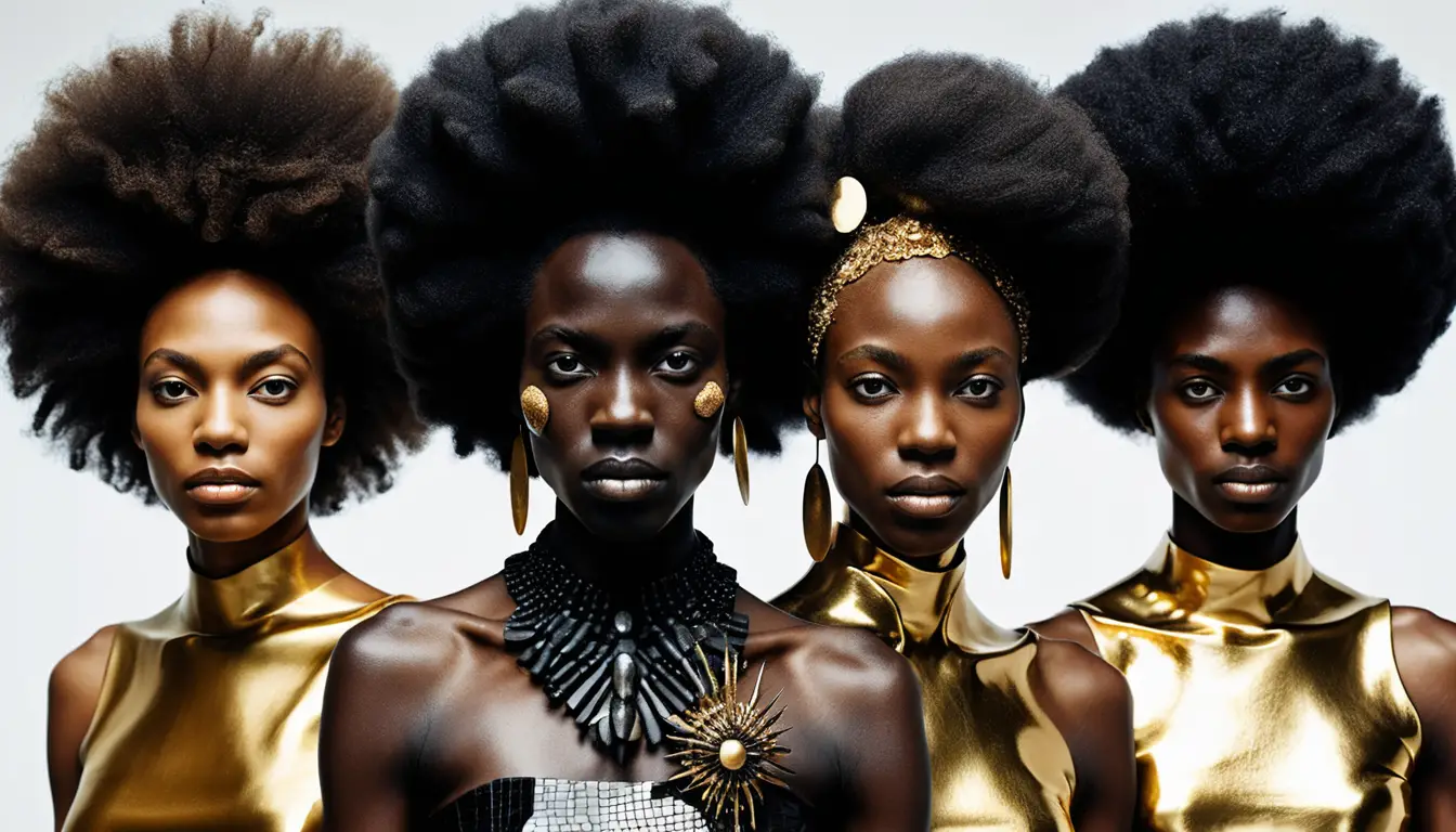 Portrait afrosurréaliste d’une femme comme mythe cosmique vivant