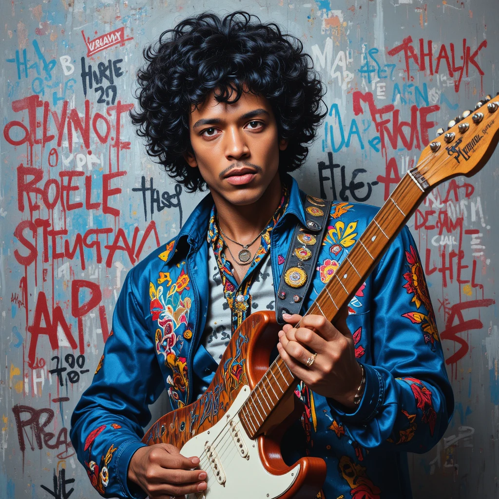 Guitarrista homem sério com guitarra elétrica em retrato em close