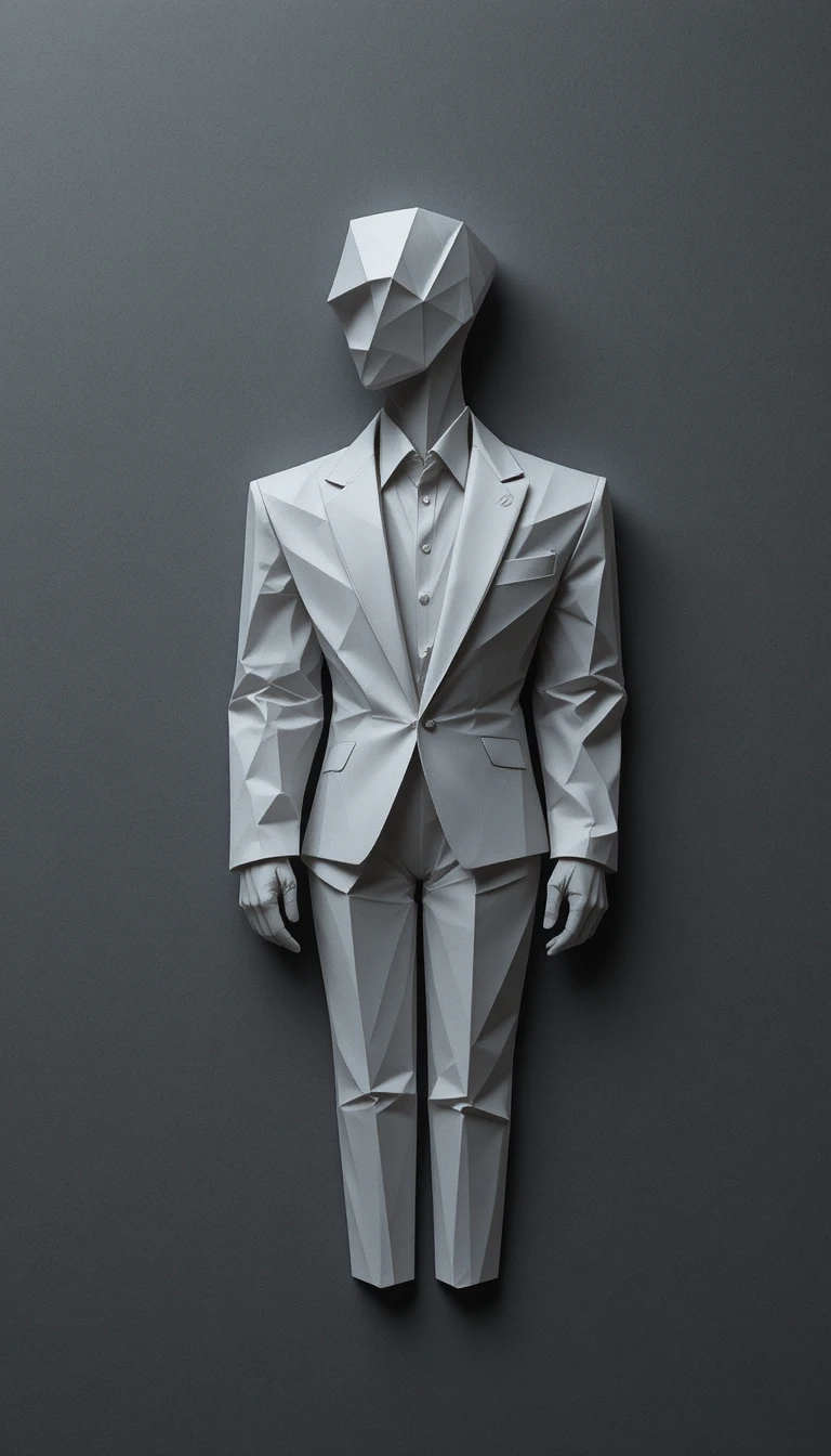Minimalist origami composition for modern brand visuals