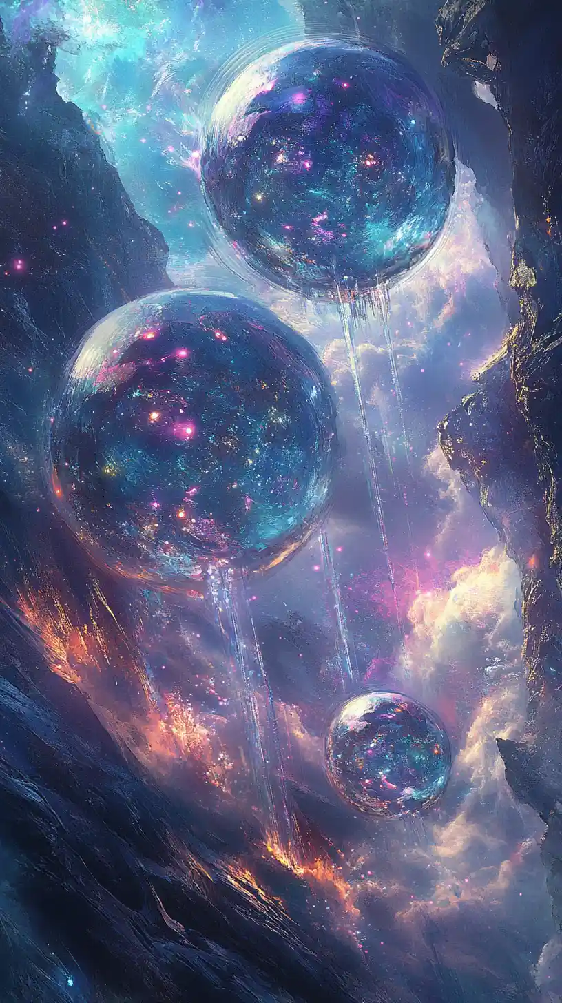 Abstract illustration of magnified nanoscale spherical forms