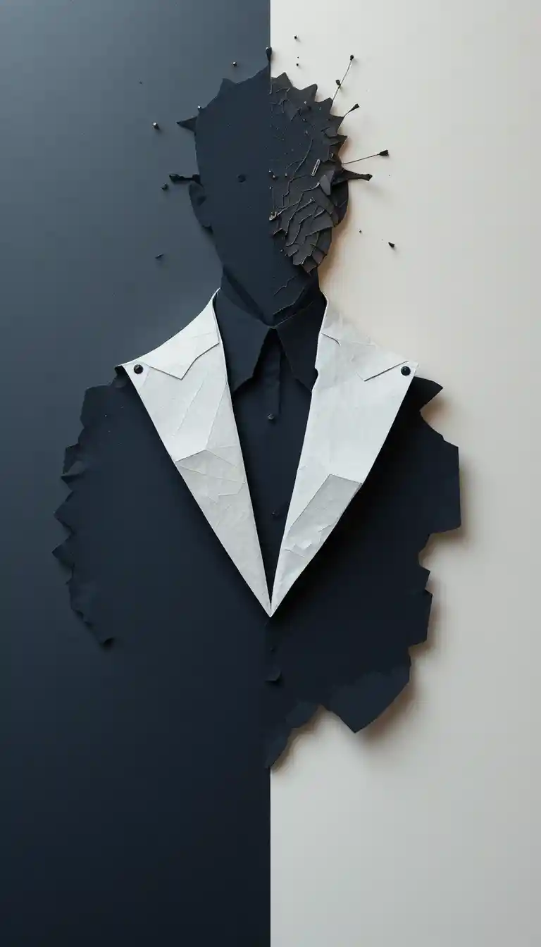 Composizione minimalista di origami per design di branding moderno