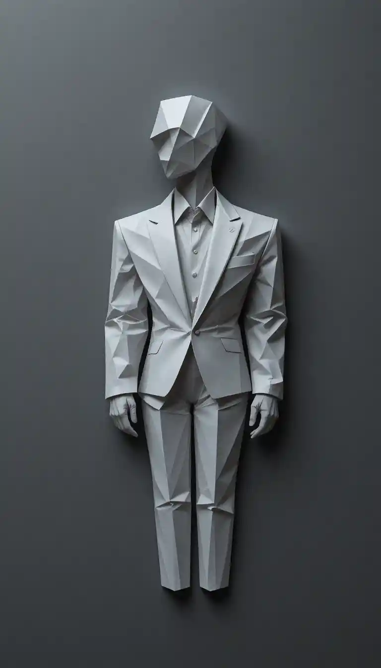 Minimalist origami composition for modern brand visuals