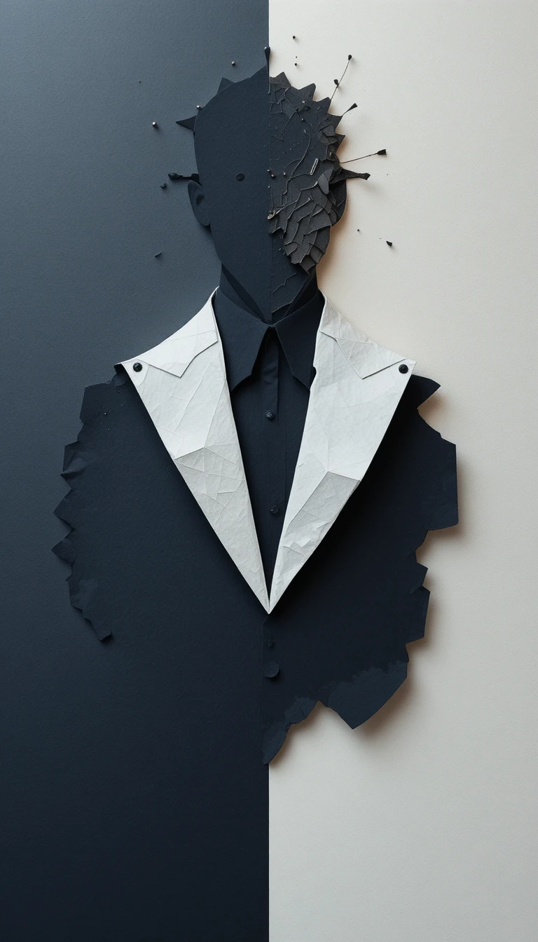 Minimalist origami composition for modern branding design