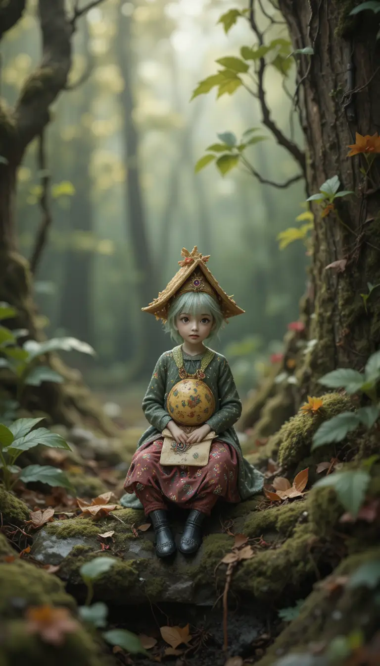 溫馨可愛的微小森林族角色水彩畫